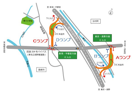 高崎玉村スマートインターチェンジ平面図の画像