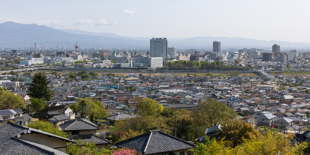 観音山から見た高崎市街地の画像