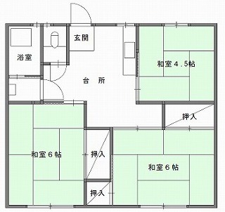 代表的な間取りの例の画像