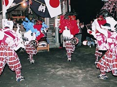 水沼古布神社の獅子舞の画像