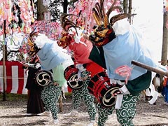 川浦諏訪神社の獅子舞の画像