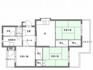 代表的な間取りの例の画像