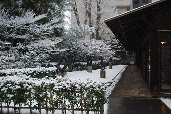 5つの部屋プラスアイ期間中の雪景色