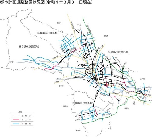 都市計画道路整備状況図