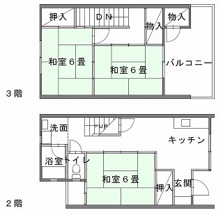 代表的な間取りの例の画像