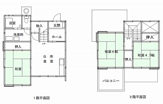 代表的な間取りの例の画像