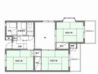 代表的な間取りの例の画像