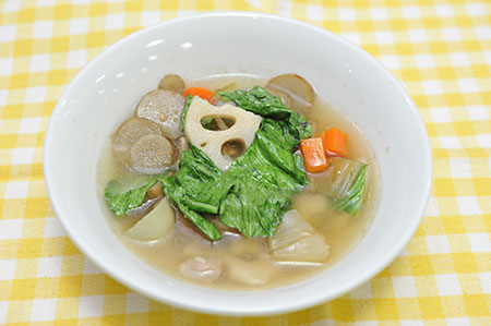 白みその具だくさんスープの写真