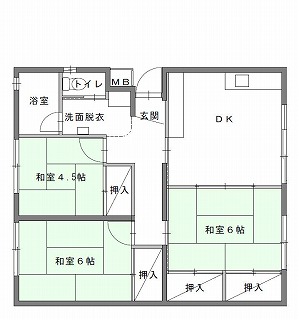 代表的な間取りの例の画像