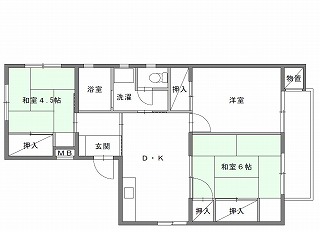 代表的な間取りの例の画像