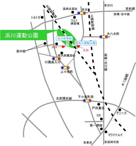 浜川運動公園周辺地図