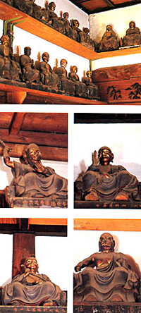 法輪寺の五百羅漢像の画像