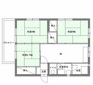 代表的な間取りの例の画像