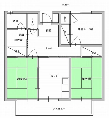 代表的な間取りの例の画像