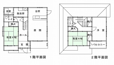 代表的な間取りの例の画像