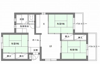 代表的な間取りの例の画像