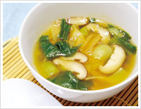 チンゲン菜のキムチスープの画像