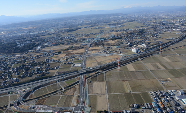 ［写真：道路網が整備された高崎市］