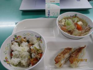 今日の給食