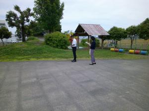 線量調査にきてくれました