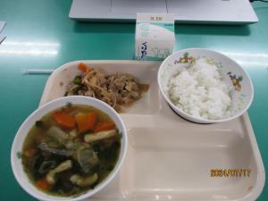 今日の給食