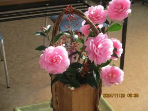 園長室の山茶花