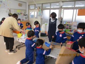 年長鬼の面製作②