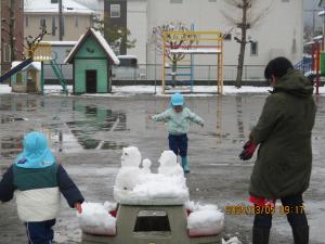 雪遊び③
