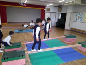 遊戯室で遊んだよ