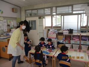 年少のこいのぼり製作②