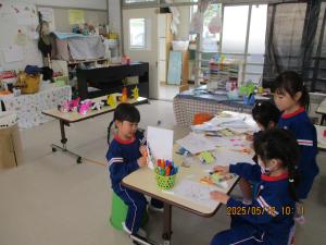 年長のお面づくり