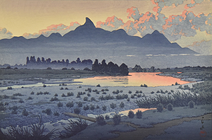 川瀬巴水《前橋敷島河原》 1942（昭和17）年　版元・渡邊木版美術画舗蔵