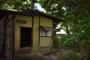 緑に囲まれた茶室