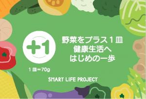 野菜を毎日1皿プラスしようのポップの画像