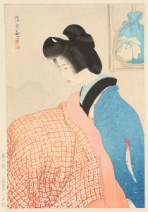 伊東深水《雪の夜》1925年 高崎市タワー美術館蔵