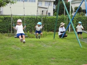 園庭にて