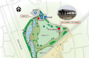 日高遺跡公園「弥生の御朱印巡り」案内図