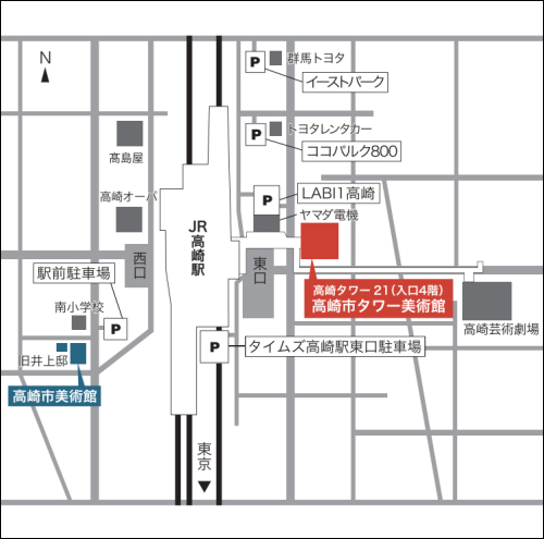 美術館周辺地図の画像