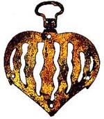 金銅製心葉形透彫杏葉の写真