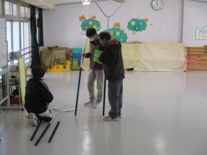 さすまたの打ち合わせ