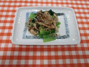 小松菜ときのこのじゃこチーズ和えの画像