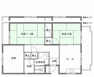 代表的な間取りの例の画像