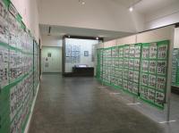 第29回吉井こども書道展の作品展示の様子