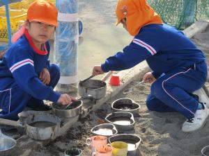 サラサラ砂作り