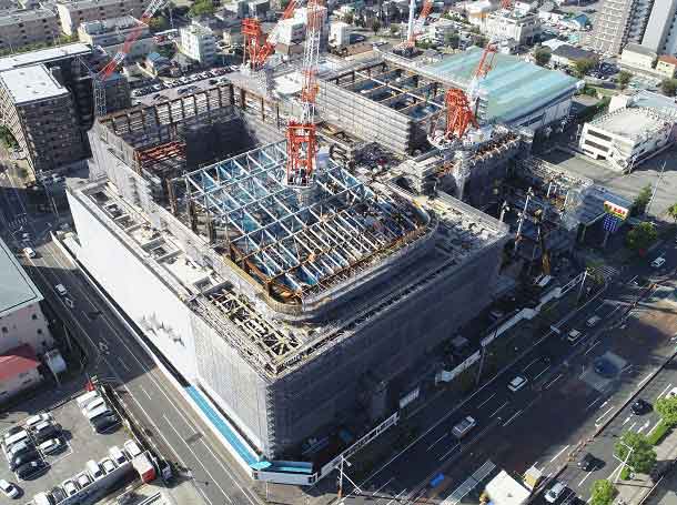 地上躯体工事（6階～屋根部分）