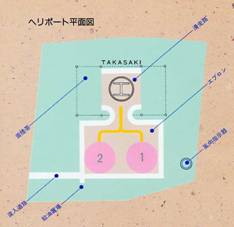 高崎ヘリポート平面図