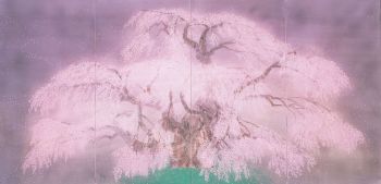 中島千波《瀧桜》1987年 寄託作品