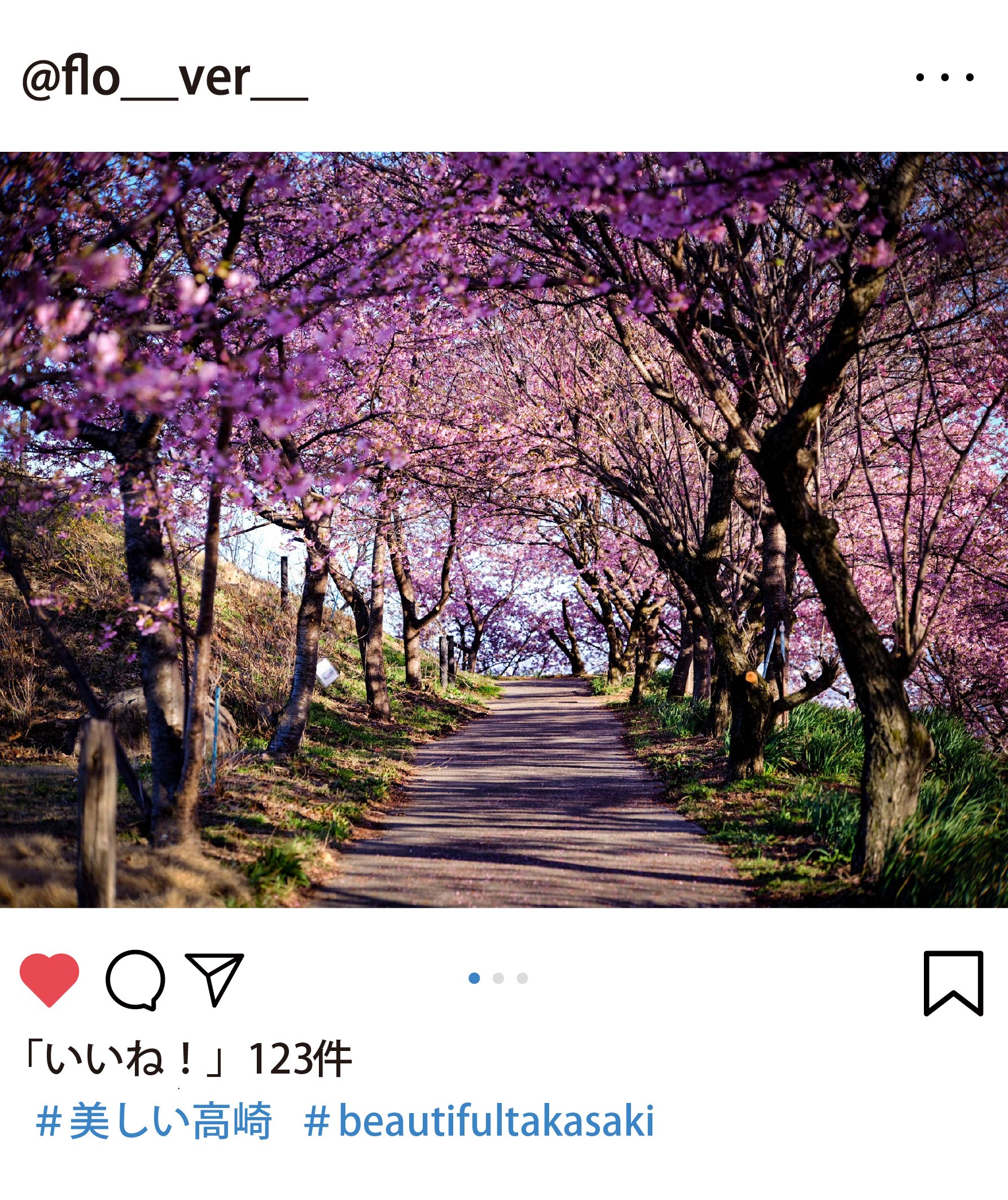 職員が選んだインスタグラムの写真。@flo__ver__さん