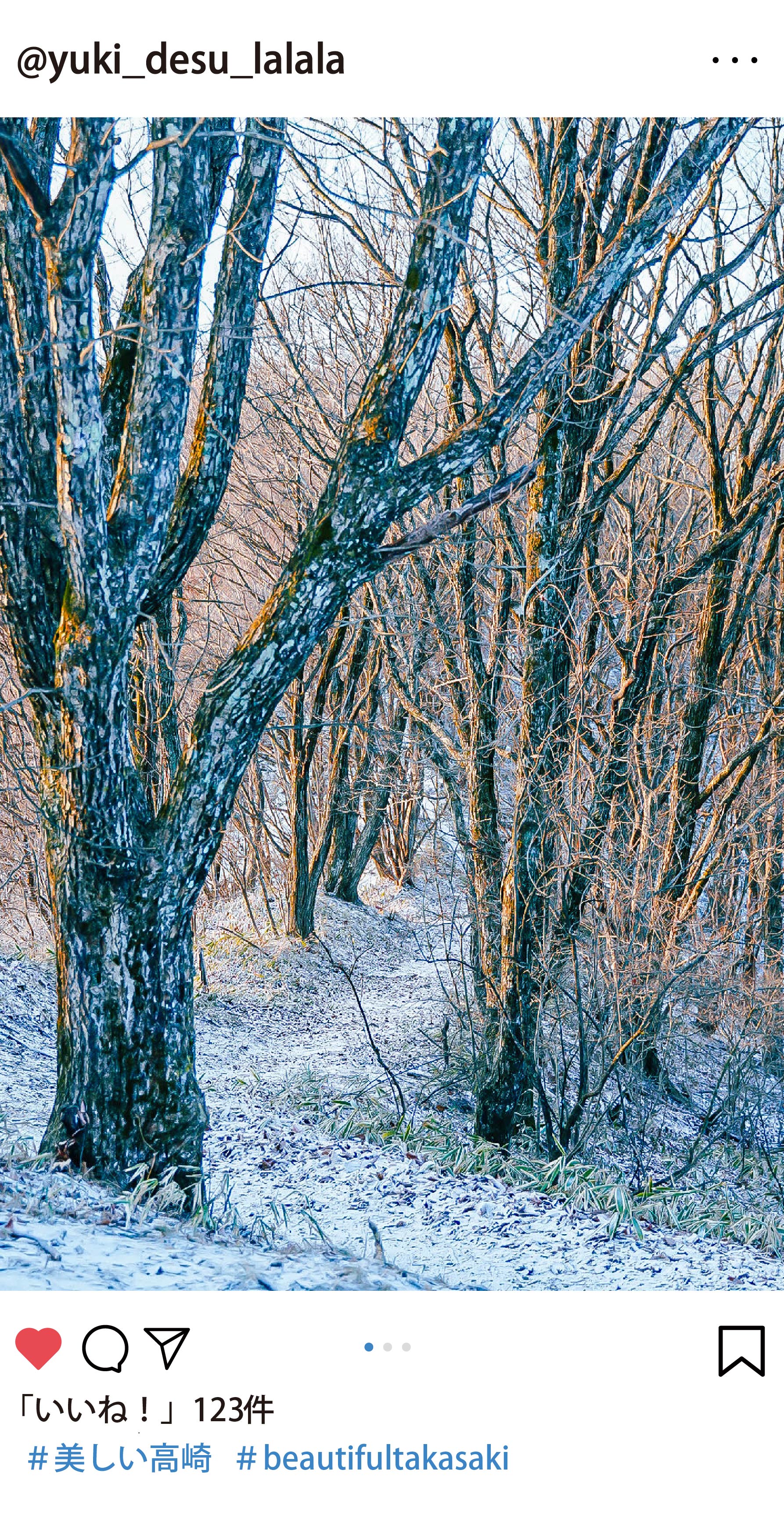 職員が選んだインスタグラムの写真。@yuki_desu_lalalaさん