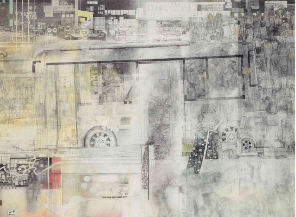 小林正「夕暮れのまち」